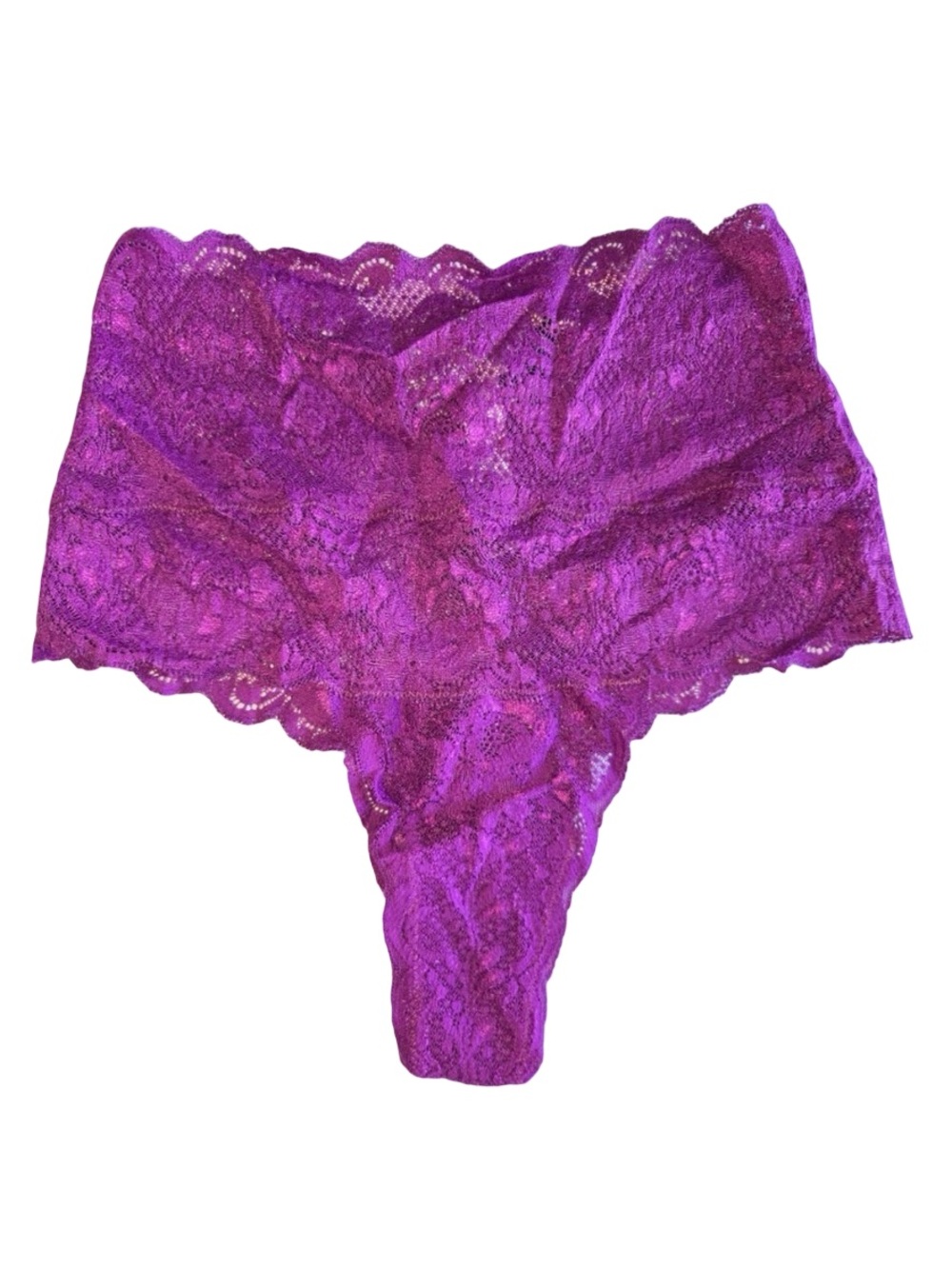 Cosabella "Never Say Never" High Rise Thong in the color Swiss Beet, Sz S/M NWT